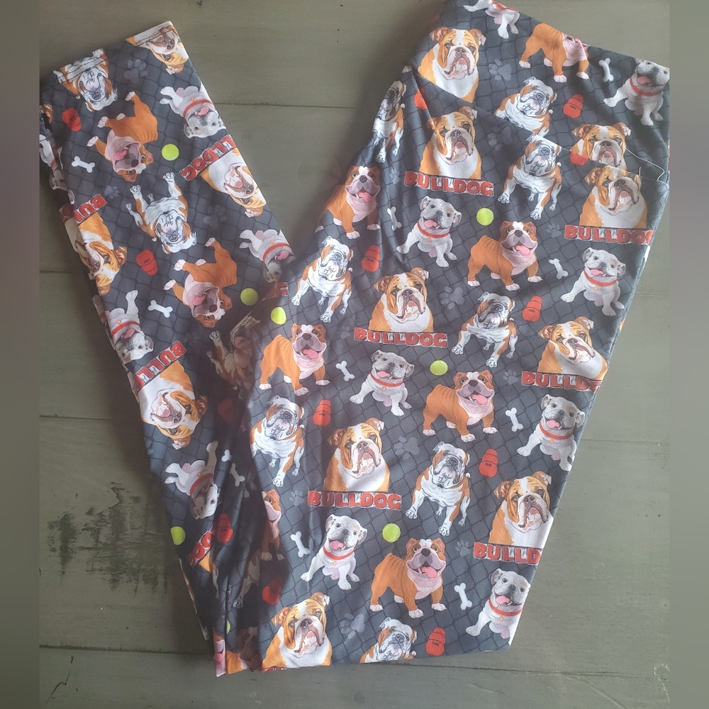 Bulldog Print Leggings